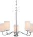 Chandelier Nuvo 60-5805 Willow - 5 Light - Hanging Fixture with White Glass - Polished Nickel Finish Nuvo