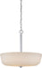 Pendant Nuvo 60-5807 Willow - 4 Light - Pendant with White Glass - Polished Nickel Finish Nuvo