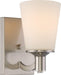 Vanity Nuvo 60-5821 Laguna - 1 Light - Vanity with White Glass - Brushed Nickel Finish Nuvo
