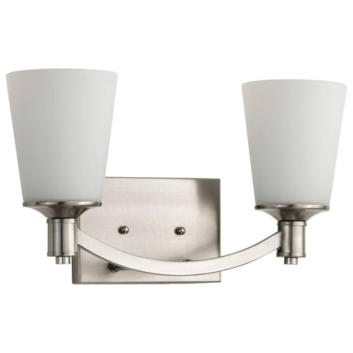 Vanity Nuvo 60-5822 Laguna - 2 Light - Vanity with White Glass - Brushed Nickel Finish Nuvo