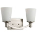 Vanity Nuvo 60-5822 Laguna - 2 Light - Vanity with White Glass - Brushed Nickel Finish Nuvo