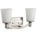 Vanity Nuvo 60-5822 Laguna - 2 Light - Vanity with White Glass - Brushed Nickel Finish Nuvo