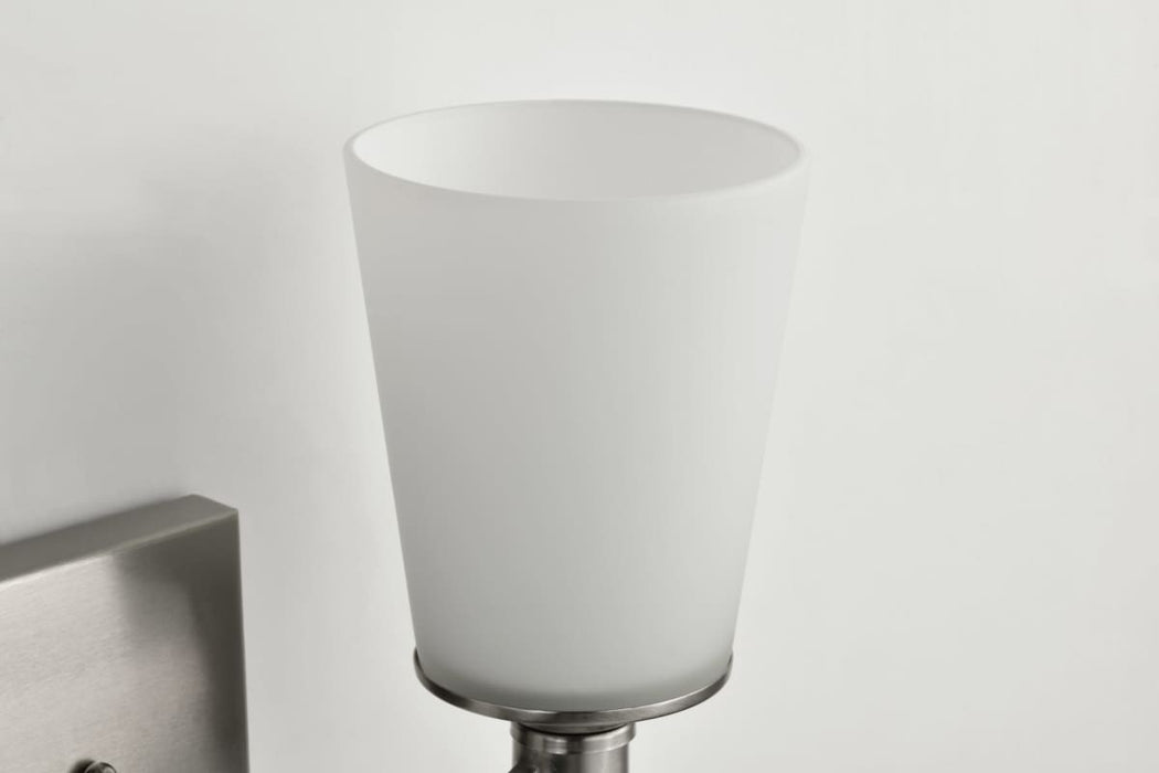 Vanity Nuvo 60-5822 Laguna - 2 Light - Vanity with White Glass - Brushed Nickel Finish Nuvo
