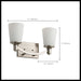 Vanity Nuvo 60-5822 Laguna - 2 Light - Vanity with White Glass - Brushed Nickel Finish Nuvo
