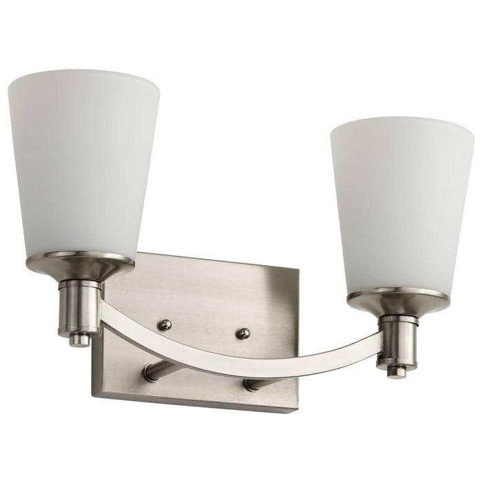 Vanity Nuvo 60-5822 Laguna - 2 Light - Vanity with White Glass - Brushed Nickel Finish Nuvo