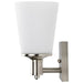 Vanity Nuvo 60-5823 Laguna - 3 Light - Vanity with White Glass - Brushed Nickel Finish Nuvo