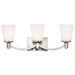 Vanity Nuvo 60-5823 Laguna - 3 Light - Vanity with White Glass - Brushed Nickel Finish Nuvo