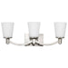 Vanity Nuvo 60-5823 Laguna - 3 Light - Vanity with White Glass - Brushed Nickel Finish Nuvo