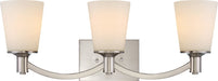 Vanity Nuvo 60-5823 Laguna - 3 Light - Vanity with White Glass - Brushed Nickel Finish Nuvo
