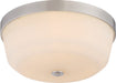 Flush Mount Nuvo 60-5824 Laguna - 3 Light - Flush Fixture with White Glass - Brushed Nickel Finish Nuvo