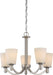 Chandelier Nuvo 60-5825 Laguna - 5 Light - Hanging Fixture with White Glass - Brushed Nickel Finish Nuvo