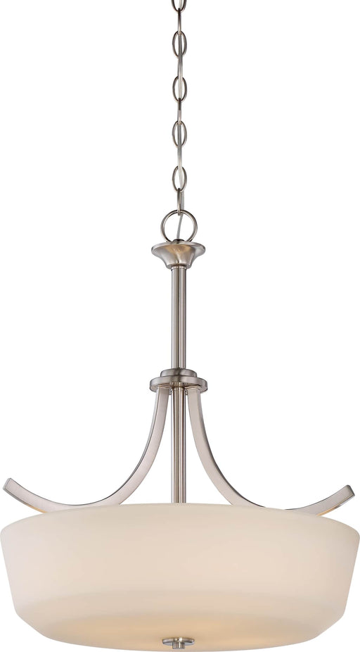 Pendant Nuvo 60-5827 Laguna - 4 Light - Pendant with White Glass - Brushed Nickel Finish Nuvo