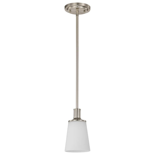 Mini Pendant Nuvo 60-5828 Laguna - 1 Light - Mini Pendant with White Glass - Brushed Nickel Finish Nuvo