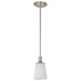 Mini Pendant Nuvo 60-5828 Laguna - 1 Light - Mini Pendant with White Glass - Brushed Nickel Finish Nuvo