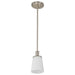 Mini Pendant Nuvo 60-5828 Laguna - 1 Light - Mini Pendant with White Glass - Brushed Nickel Finish Nuvo