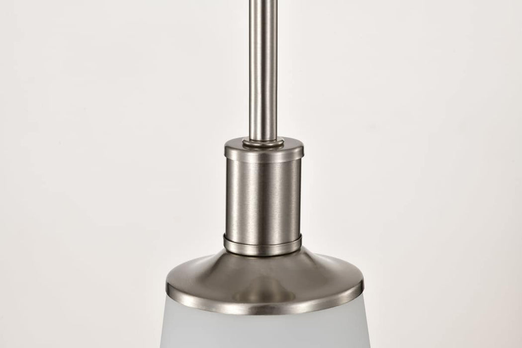 Mini Pendant Nuvo 60-5828 Laguna - 1 Light - Mini Pendant with White Glass - Brushed Nickel Finish Nuvo