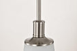 Mini Pendant Nuvo 60-5828 Laguna - 1 Light - Mini Pendant with White Glass - Brushed Nickel Finish Nuvo