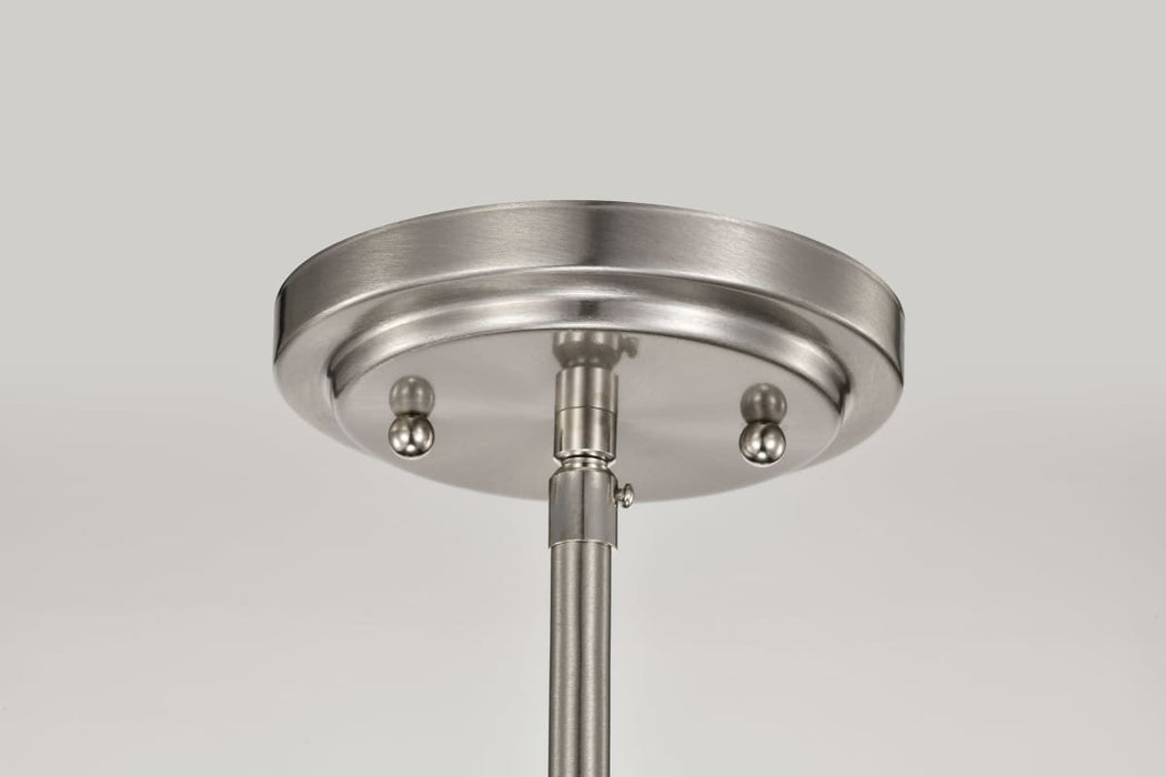 Mini Pendant Nuvo 60-5828 Laguna - 1 Light - Mini Pendant with White Glass - Brushed Nickel Finish Nuvo