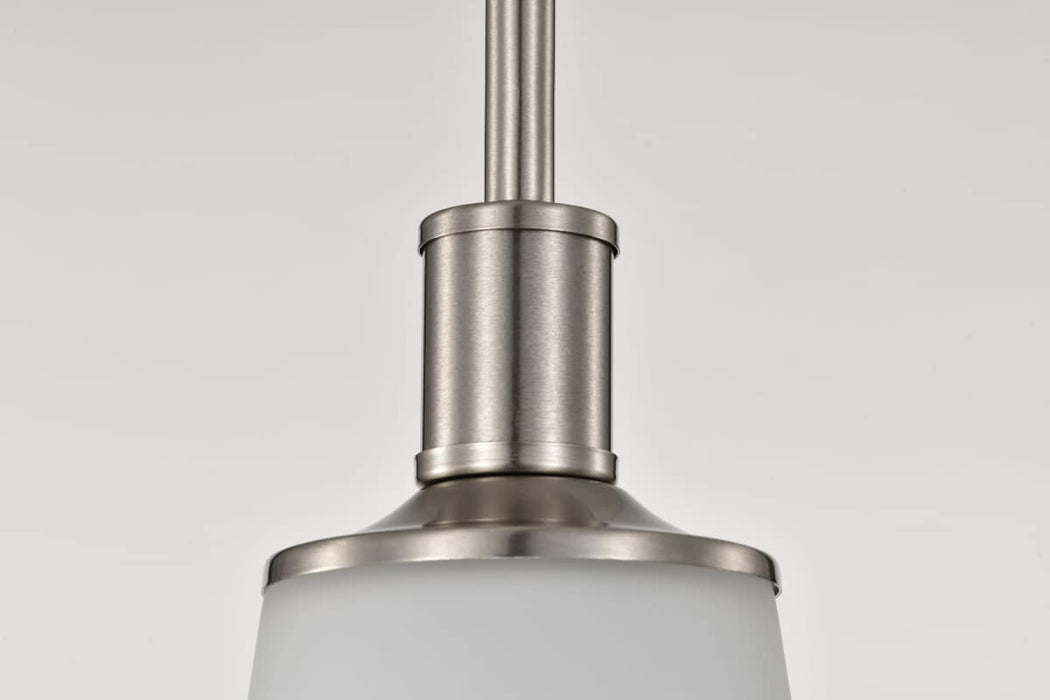 Mini Pendant Nuvo 60-5828 Laguna - 1 Light - Mini Pendant with White Glass - Brushed Nickel Finish Nuvo