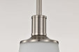 Mini Pendant Nuvo 60-5828 Laguna - 1 Light - Mini Pendant with White Glass - Brushed Nickel Finish Nuvo