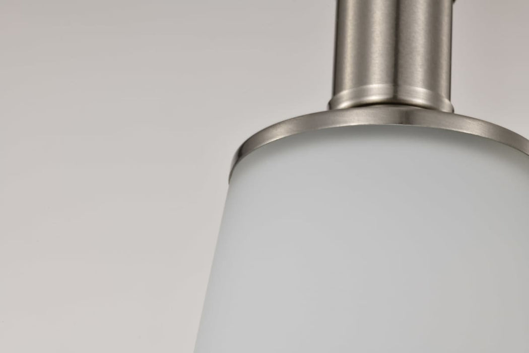 Mini Pendant Nuvo 60-5828 Laguna - 1 Light - Mini Pendant with White Glass - Brushed Nickel Finish Nuvo