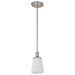 Mini Pendant Nuvo 60-5828 Laguna - 1 Light - Mini Pendant with White Glass - Brushed Nickel Finish Nuvo