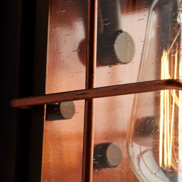 Wall Lantern Nuvo 60-5831 Howell - 1 Light - Small Outdoor Wall Fixture with 60W Vintage Lamp Included - Bronze with Copper Accents Finish Nuvo