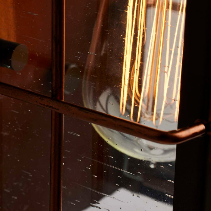 Wall Lantern Nuvo 60-5831 Howell - 1 Light - Small Outdoor Wall Fixture with 60W Vintage Lamp Included - Bronze with Copper Accents Finish Nuvo