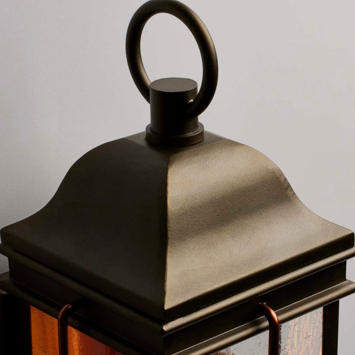 Wall Lantern Nuvo 60-5831 Howell - 1 Light - Small Outdoor Wall Fixture with 60W Vintage Lamp Included - Bronze with Copper Accents Finish Nuvo