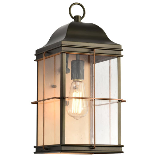 Wall Lantern Nuvo 60-5833 Howell - 1 Light - Large Outdoor Wall Fixture with 60W Vintage Lamp Included - Bronze with Copper Accents Finish Nuvo