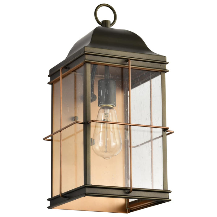 Wall Lantern Nuvo 60-5833 Howell - 1 Light - Large Outdoor Wall Fixture with 60W Vintage Lamp Included - Bronze with Copper Accents Finish Nuvo