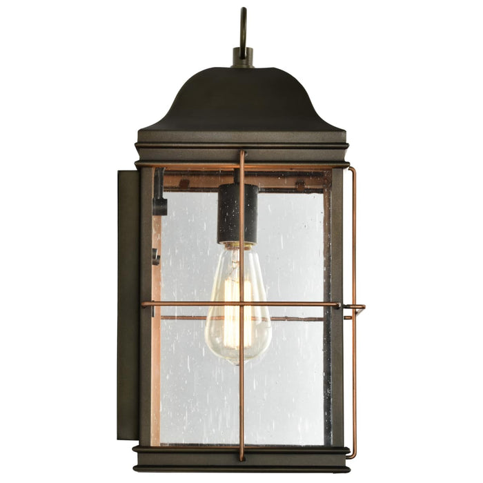 Wall Lantern Nuvo 60-5833 Howell - 1 Light - Large Outdoor Wall Fixture with 60W Vintage Lamp Included - Bronze with Copper Accents Finish Nuvo