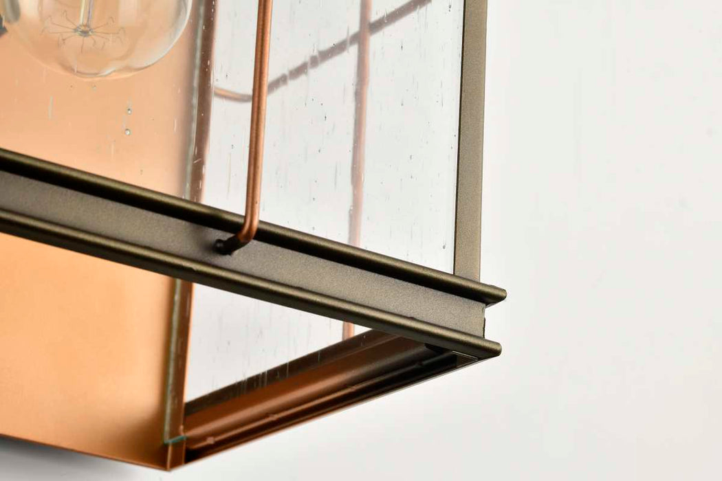 Wall Lantern Nuvo 60-5833 Howell - 1 Light - Large Outdoor Wall Fixture with 60W Vintage Lamp Included - Bronze with Copper Accents Finish Nuvo