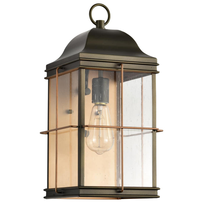 Wall Lantern Nuvo 60-5833 Howell - 1 Light - Large Outdoor Wall Fixture with 60W Vintage Lamp Included - Bronze with Copper Accents Finish Nuvo