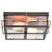 Flush Mount Nuvo 60-5834 Howell - 2 Light - Outdoor Flush Fixture with 60W Vintage Lamps Included - Bronze with Copper Accents Finish Nuvo