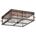 Flush Mount Nuvo 60-5834 Howell - 2 Light - Outdoor Flush Fixture with 60W Vintage Lamps Included - Bronze with Copper Accents Finish Nuvo