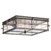 Flush Mount Nuvo 60-5834 Howell - 2 Light - Outdoor Flush Fixture with 60W Vintage Lamps Included - Bronze with Copper Accents Finish Nuvo