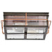 Flush Mount Nuvo 60-5834 Howell - 2 Light - Outdoor Flush Fixture with 60W Vintage Lamps Included - Bronze with Copper Accents Finish Nuvo