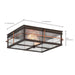 Flush Mount Nuvo 60-5834 Howell - 2 Light - Outdoor Flush Fixture with 60W Vintage Lamps Included - Bronze with Copper Accents Finish Nuvo