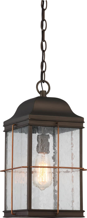 Hanging Lantern Nuvo 60-5836 Howell - 1 Light - Outdoor Hanging Lantern with 60W Vintage Lamp Included - Bronze with Copper Accents Finish Nuvo