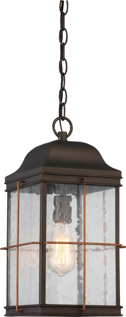 Hanging Lantern Nuvo 60-5836 Howell - 1 Light - Outdoor Hanging Lantern with 60W Vintage Lamp Included - Bronze with Copper Accents Finish Nuvo