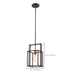 Mini Pendant Nuvo 60-5855 Lake - 1 Light - Mini Pendant - Bronze with Copper Accents Finish Nuvo