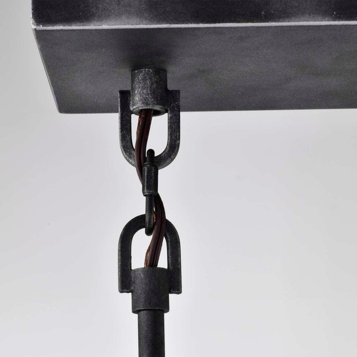 Island Pendant Nuvo 60-5859 Lake - 4 Light - Island Pendant - Iron Black with Brushed Nickel Accents Finish Nuvo