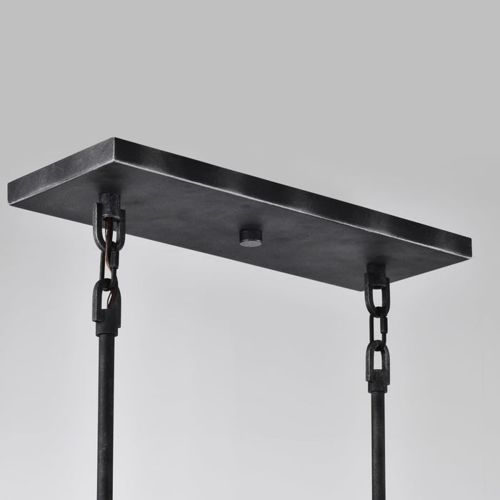 Island Pendant Nuvo 60-5859 Lake - 4 Light - Island Pendant - Iron Black with Brushed Nickel Accents Finish Nuvo