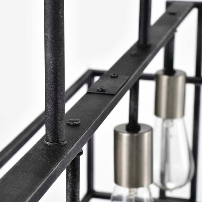 Island Pendant Nuvo 60-5859 Lake - 4 Light - Island Pendant - Iron Black with Brushed Nickel Accents Finish Nuvo