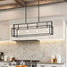 Island Pendant Nuvo 60-5859 Lake - 4 Light - Island Pendant - Iron Black with Brushed Nickel Accents Finish Nuvo