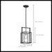 Mini Pendant Nuvo 60-5860 Lake - 1 Light - Mini Pendant - Iron Black with Brushed Nickel Accents Finish Nuvo