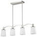 Island Pendant Nuvo 60-5875 Laguna 4 Light - Island Pendant - Brushed Nickel with White Glass Nuvo
