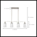 Island Pendant Nuvo 60-5875 Laguna 4 Light - Island Pendant - Brushed Nickel with White Glass Nuvo