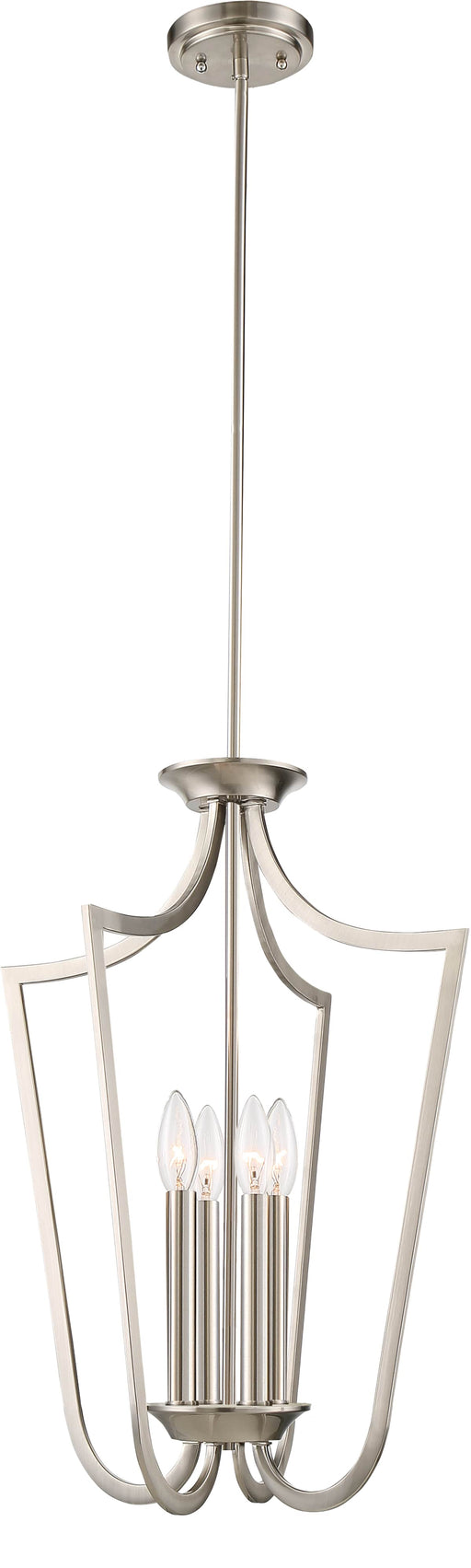 Pendant Nuvo 60-5876 Laguna 4 Light - Caged Pendant - Brushed Nickel Nuvo